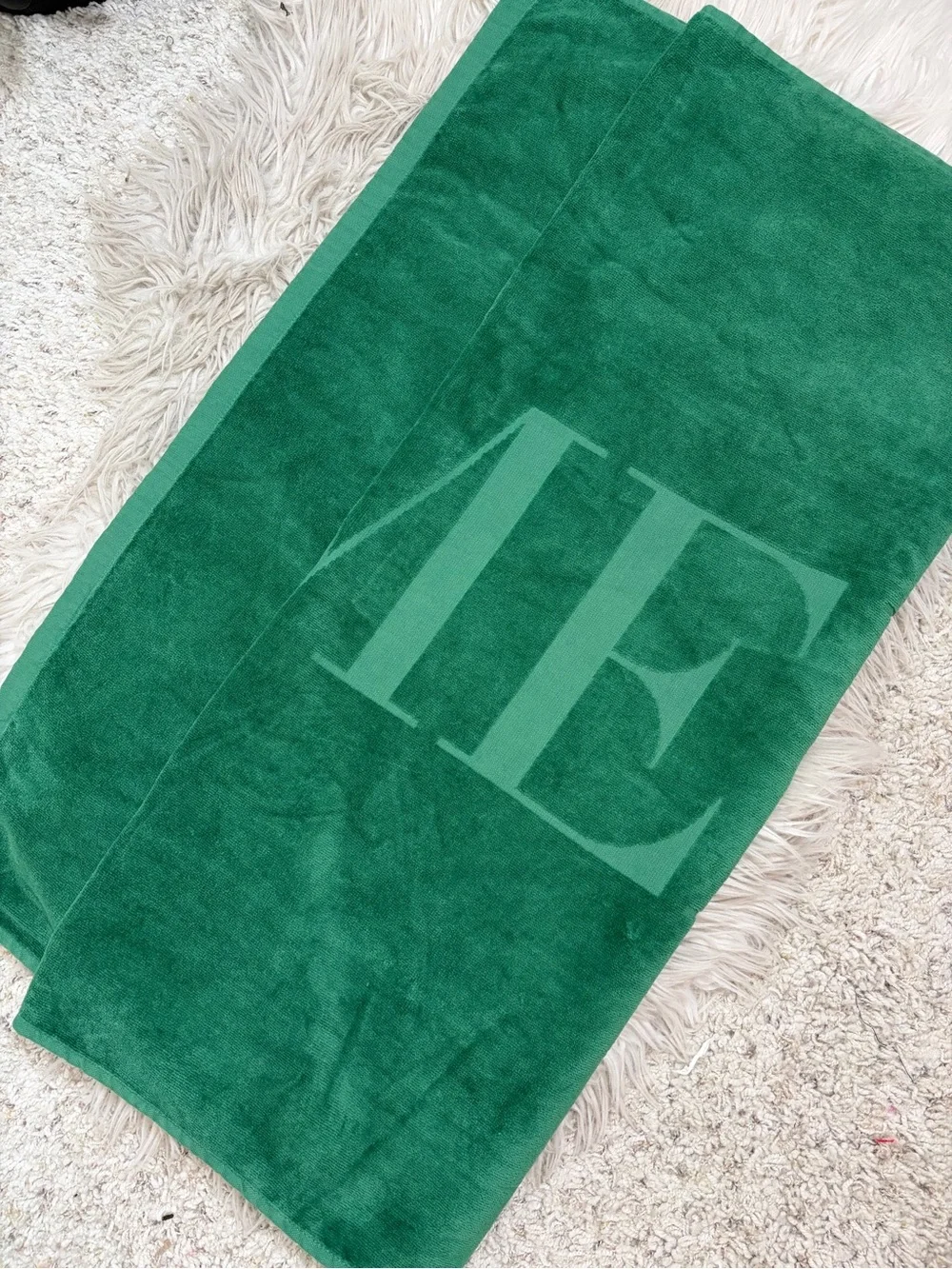 Exclusive La Mer Emerald Green VIP Cotton Beach Towel